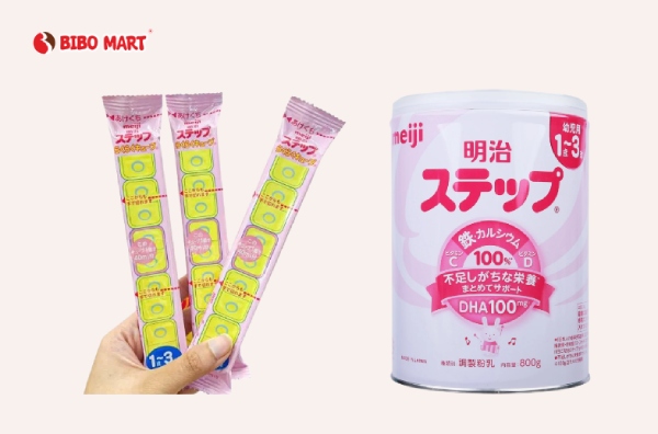 Phân loại sữa Meiji Nhật 1–3 theo cách đóng gói