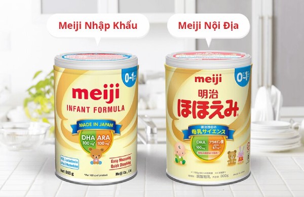 Sữa Meiji 0 1 nội địa và nhập khẩu