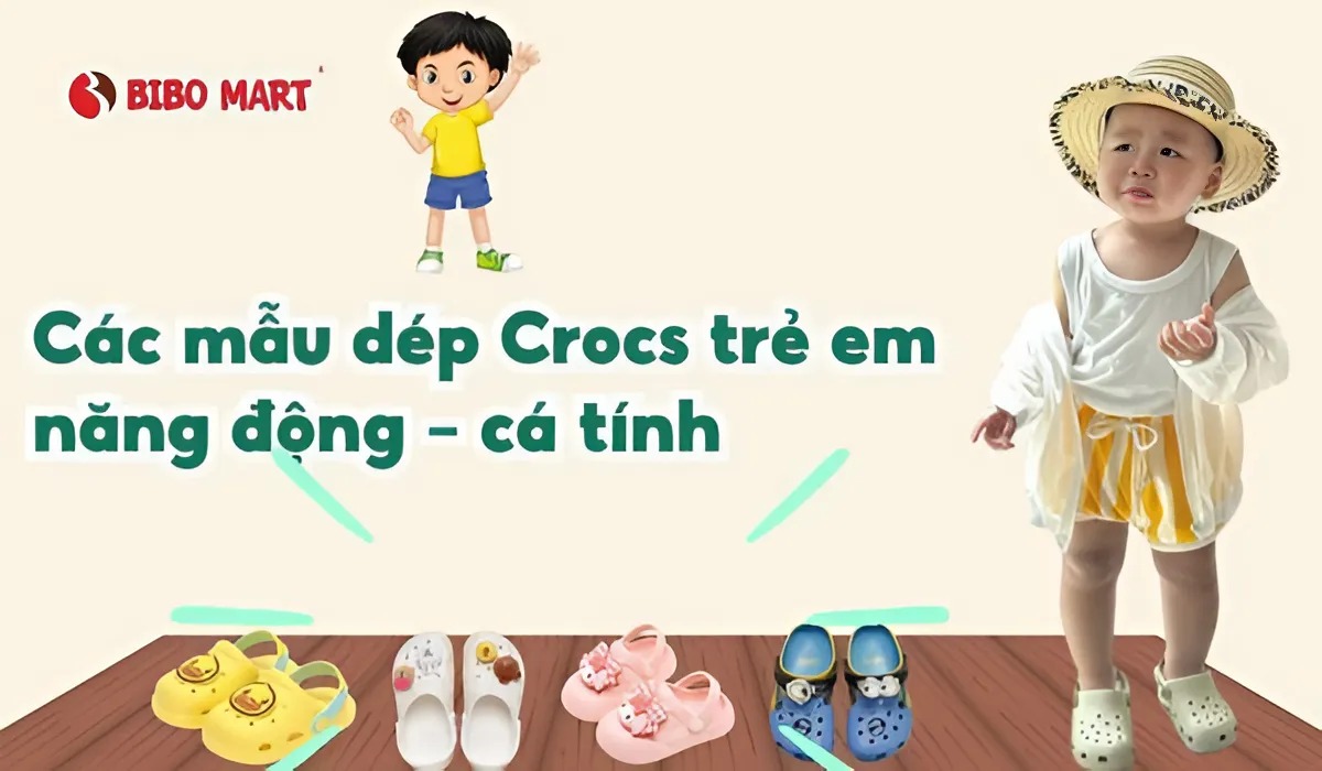 20 mẫu dép Crocs trẻ em