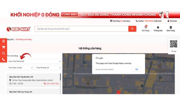 Chọn tình/thành phố và quận huyện nơi ba mẹ đang sinh sống