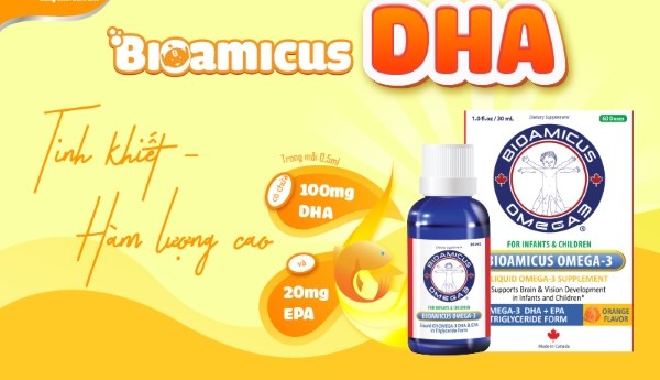 BioAmicus Omega 3 cung cấp hàm lượng Omega 3 cần thiết cho trẻ sơ sinh