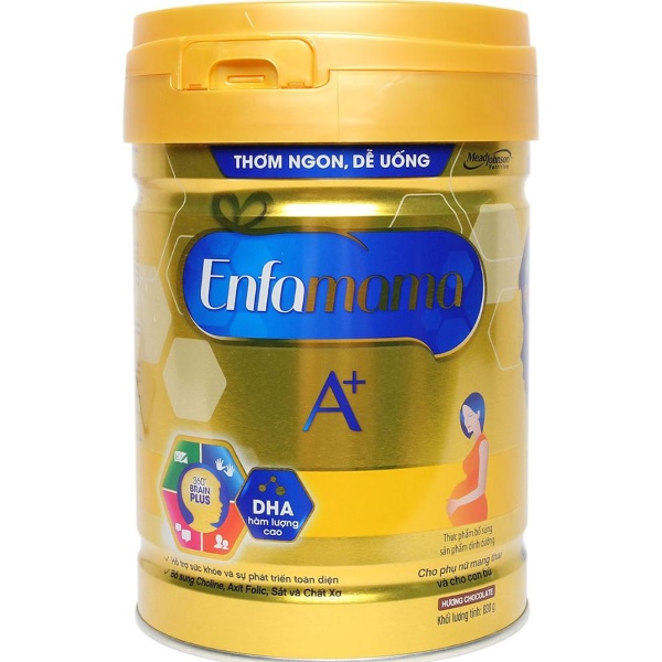 Sữa bầu Enfamama A+ hương socola thơm ngon dễ uống