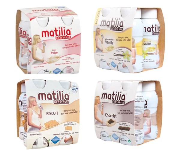 Sữa bầu Matilia với đầy đủ 4 vị cho mẹ lựa chọn