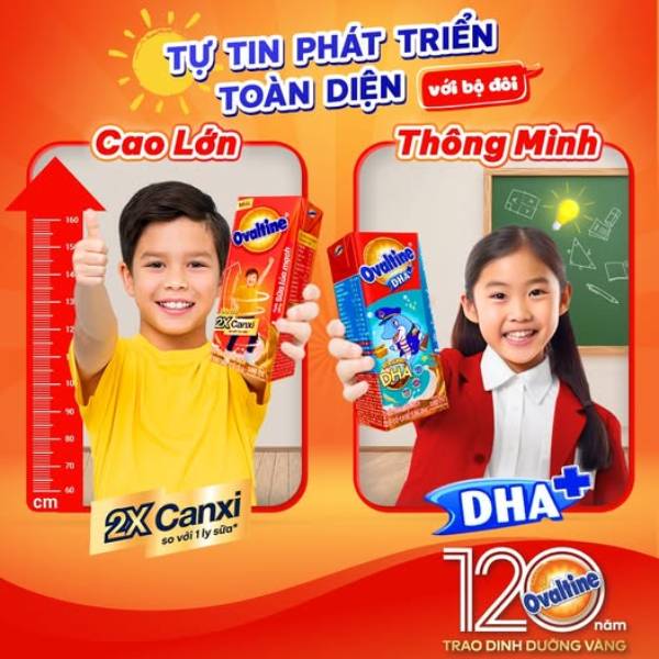 Sữa lúa mạch Ovaltine giúp trẻ phát triển toàn diện