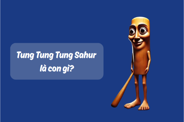 Biểu tượng meme nhân vật gỗ cầm gậy
