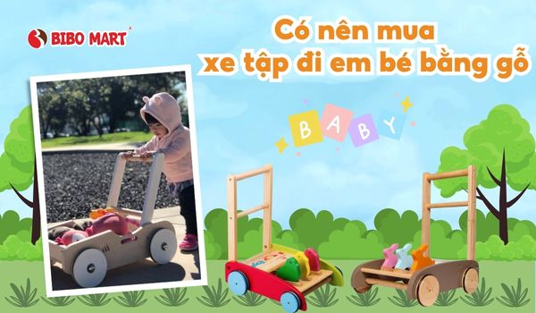 xe tập đi em bé bằng gỗ