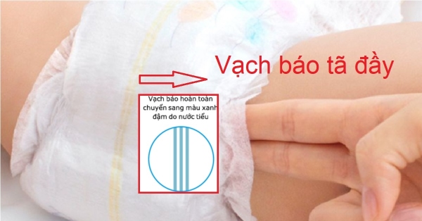 Vạch báo đầy tã tiện lợi cho ba mẹ khi thay tã cho bé