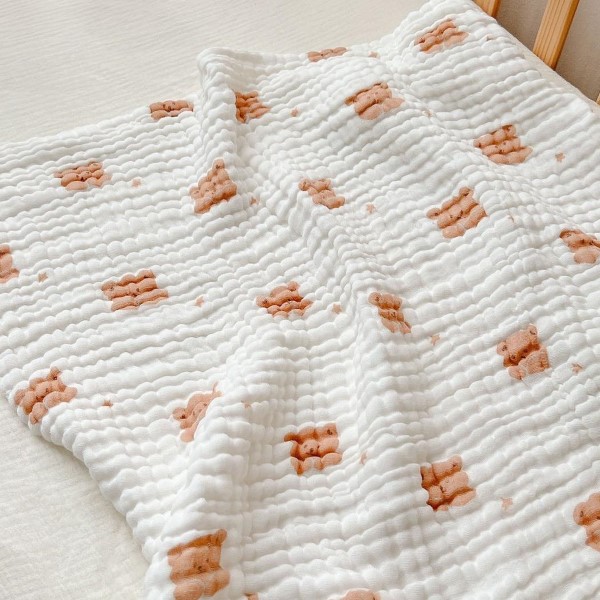 Khăn tắm trẻ em Mochee 6 lớp vải xô nhăn