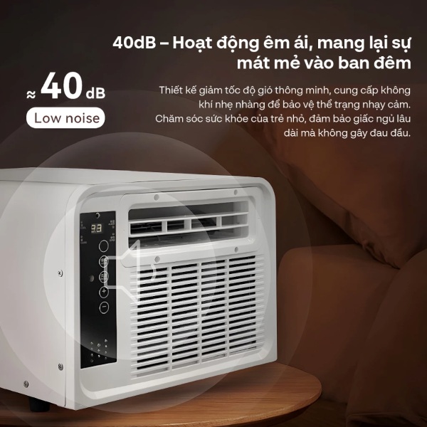 Ưu tiên các dòng máy làm mát mini có độ ồn thấp để bé ngủ sâu hơn