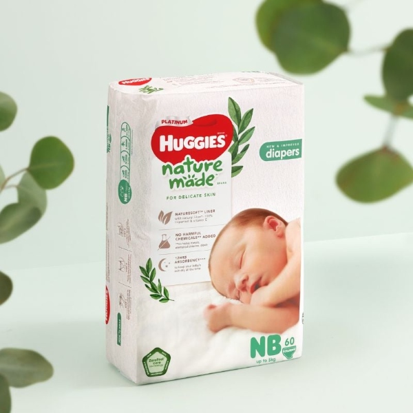 Tã dán Huggies Platinum cao cấp size NB 60 miếng