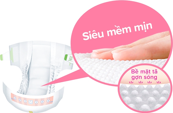 Bề mặt tiếp xúc mềm mịn mang lại cảm giác dễ chịu cho bé