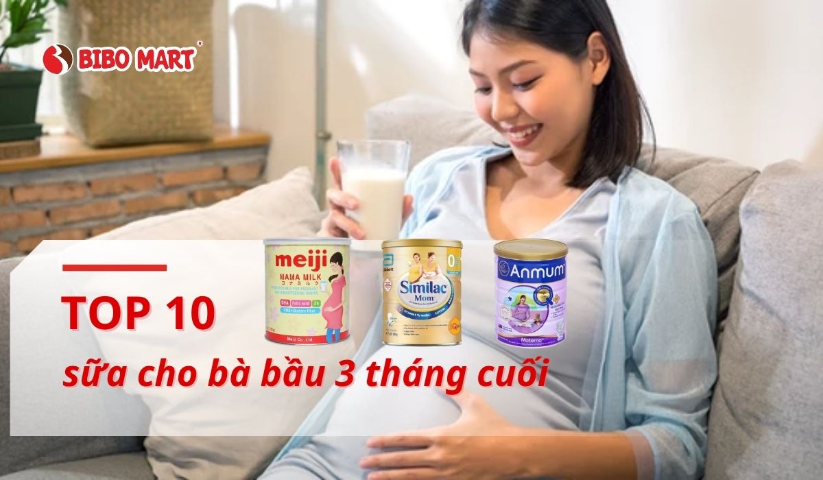 Top 10 dòng sữa cho bà bầu 3 tháng cuối tốt cho thai kỳ