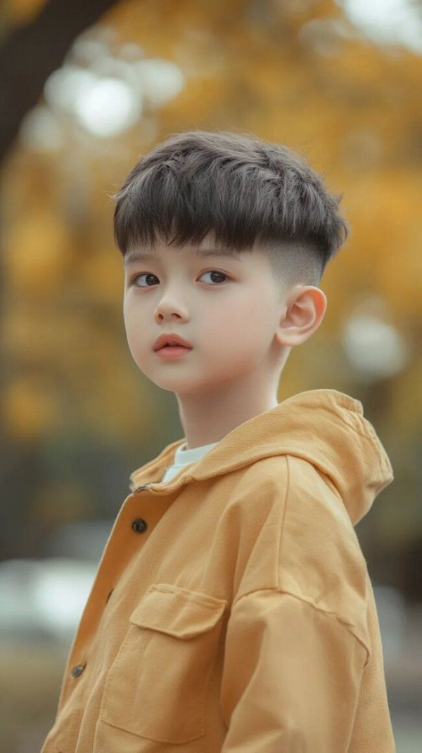 Kiểu tóc Hàn Quốc cho bé trai Textured Crop cá tính