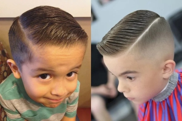 Bé trở nên lịch lãm hơn với mẫu tóc Comb-Over Fade