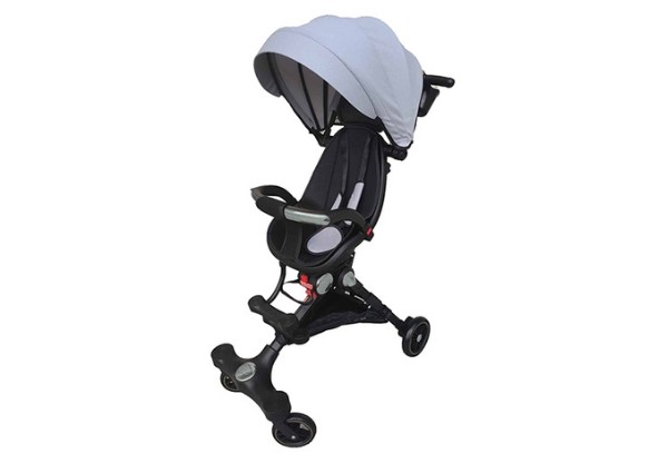 Xe đẩy Gluck Baby G8 màu xám bạc cho bé