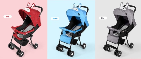 Xe đẩy 1 chiều Seebaby QQ2 có hình tai thỏ
