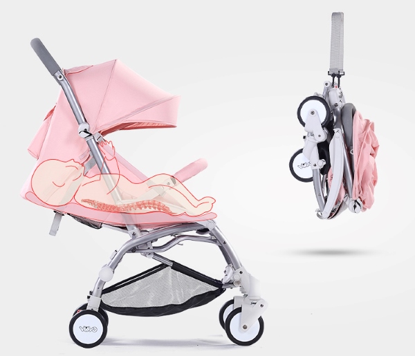 Ba mẹ nên lựa chọn Xe đẩy Vovo gấp gọn có khả năng ngả phẳng cho bé sơ sinh