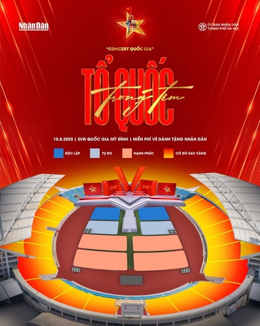 4 zone - 4 thông điệp: Độc lập, Tự do, Hạnh phúc, Cờ đỏ sao vàng