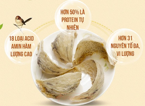 Tổ yến giàu protein tự nhiên