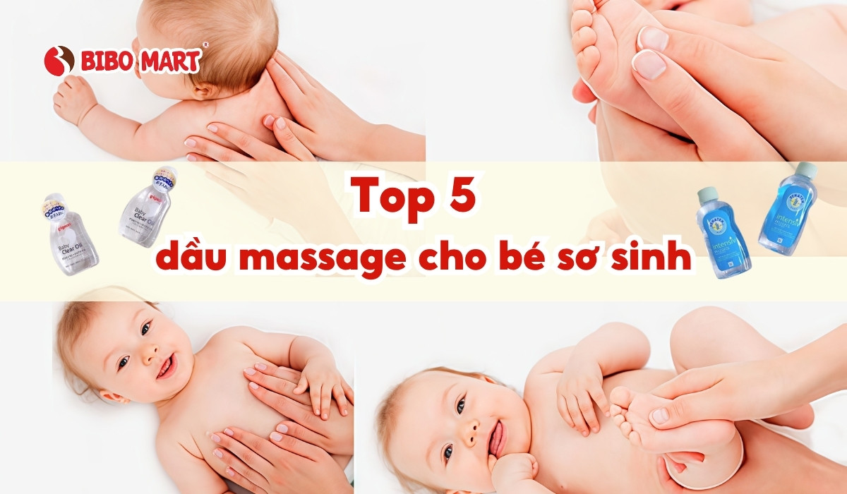 Top 5 dầu massage cho bé sơ sinh an toàn, giúp trẻ ngủ ngon