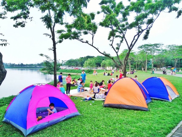 Cắm trại tại Công viên Yên Sở