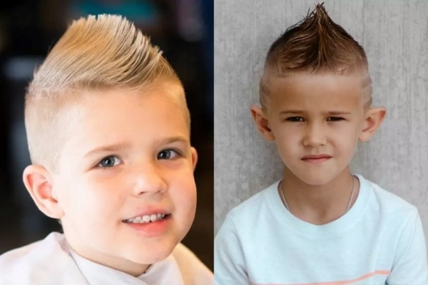 Kiểu tóc Mohican cho bé trai ba tuổi lãng tử lãng tử