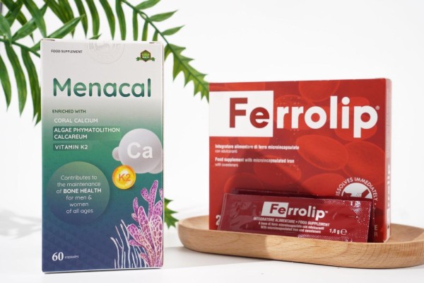 Giới thiệu về sắt bao vi nang Ferrolip và Canxi EU Menacal