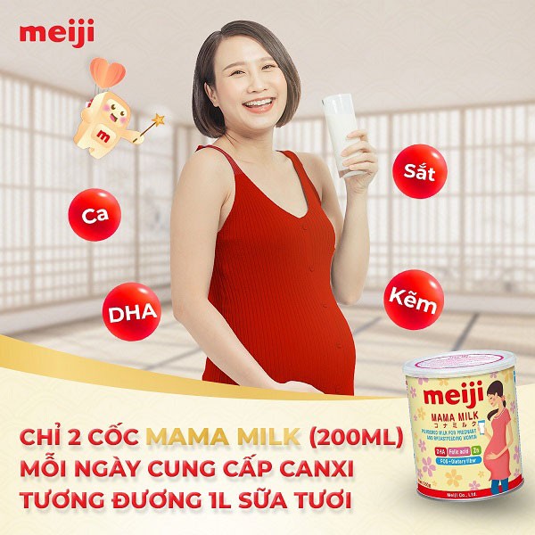 Meiji Mama bổ sung dưỡng chất cho mẹ bầu