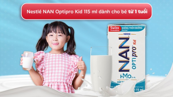 Sữa dinh dưỡng Nan pha sẵn Optipro Kid HMO cho bé từ 1 tuổi