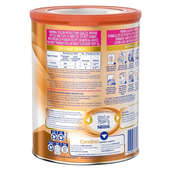 Bao bì sữa thật được in sắc nét, đầy đủ thông tin