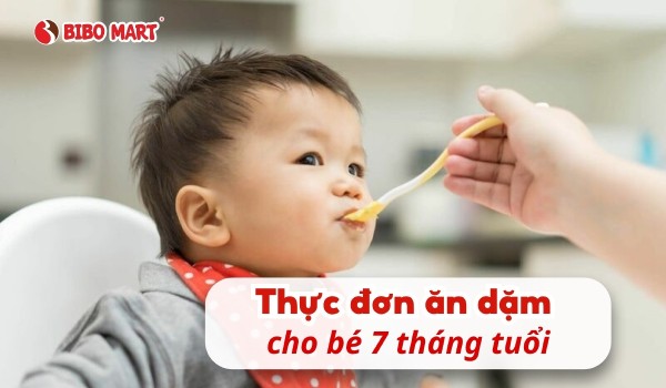 thực đơn ăn dặm cho bé 7 tháng