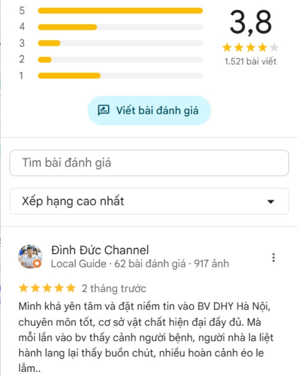 Phòng khám số 1 thuộc hệ thống Bệnh viện Đại học Y Hà Nội