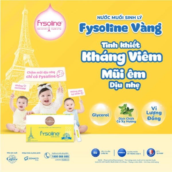 Nước muối Fysolin màu vàng