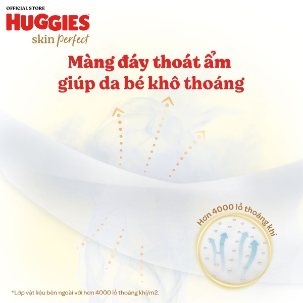 Tã Huggies với hơn 4000 lỗ thoáng khí 