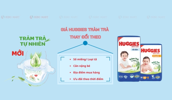 Giá Huggies tràm trà mới nhất