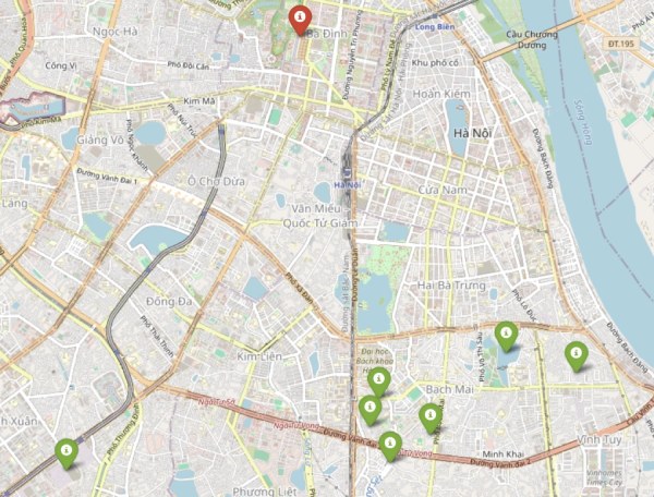 Các điểm gửi xe miễn phí ở khu vực phía Nam Hà Nội