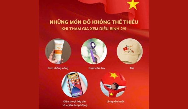 Những món đồ không thể thiếu khi đi xem diễu binh