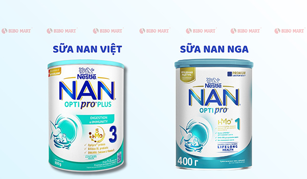 Sữa Nan Nga và Nan Việt cho bé