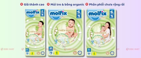 Nhược điểm của bỉm Molfix