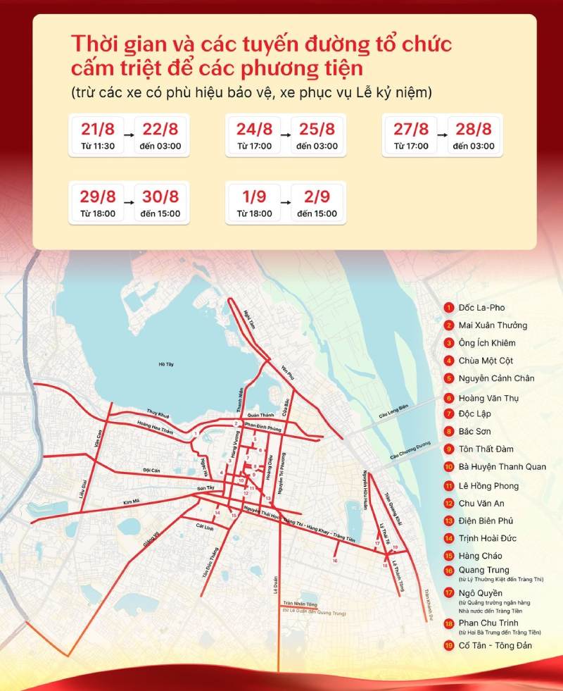 Thời gian và tuyến đường cấm lưu thông cho A80