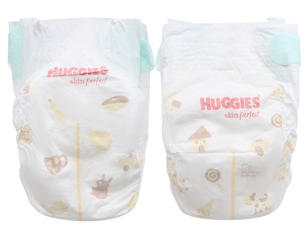 Vạch báo đầy bỉm Huggies thường ở giữa bỉm
