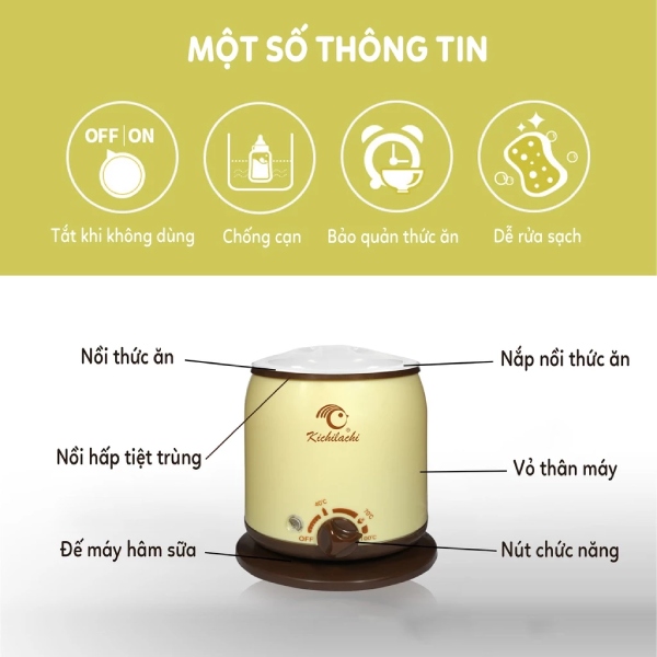 Thông tin máy hâm sữa đơn Kichi